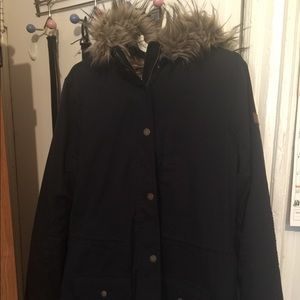 Hollister Women Navy Cozy-Lined Parka XL